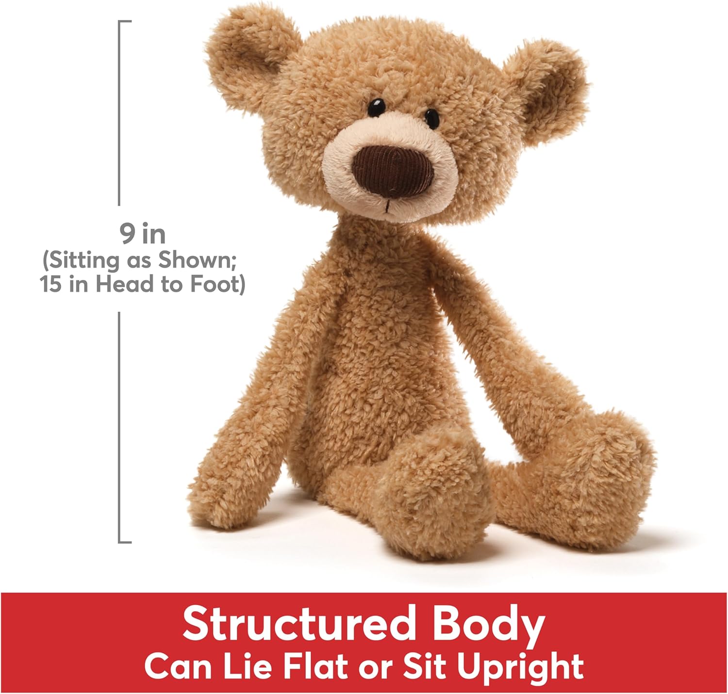 GUND Toothpick, Classic Teddy Bear Stuffed Animal for Ages 1 and Up, Beige, 15”